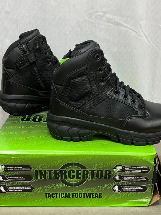 NWT Interceptor Men\'s Litefast Zippered 7.5  Soft Toe Tactical Boots main image 4